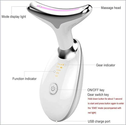 Face Massager Against Wrinkles, with 3 Modes, Face Device for Skin Tightening & Lifting