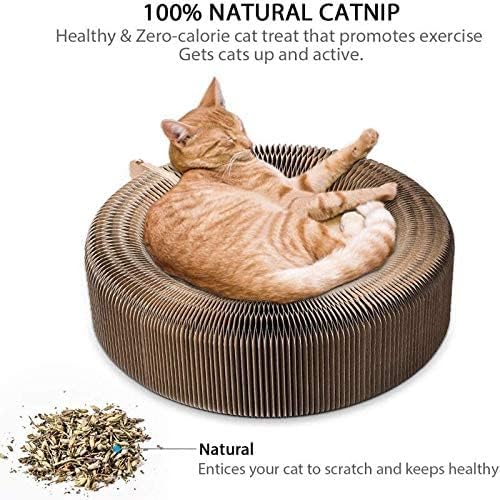 Cat Scratcher Lounge Bed Catnip High Density Recycled Corrugated Kitty Scratching Pad Cats Turbo