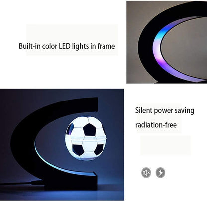 Magnetic Levitation Floating Football with C Shape BaseMagnetic Levitation Floating Football with C Shape Base