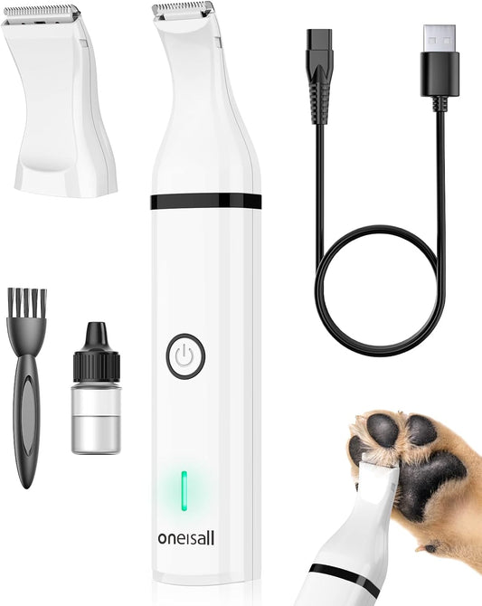 Dog Clippers with Double Blades,Cordless Small Pet Hair Grooming Trimmer,Low Noise for Trimming Dog's Hair Around Paws, Eyes, Ears, Face, Rump