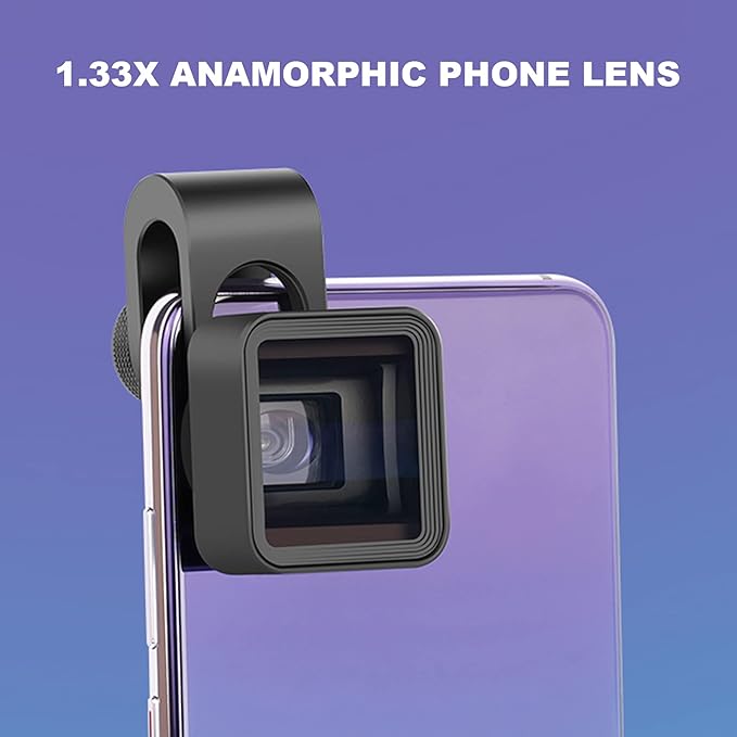 Mobile Anamorphic Lens for Phones and IOS Pad, Wide Screen Filmmaking Lens 1.33X