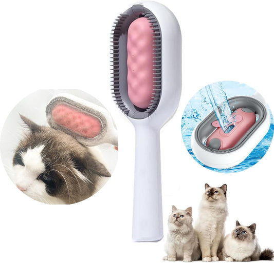 4 in 1 Universal Pet Grooming Brush, Cat & Dog Brush with 20ml water storage tank