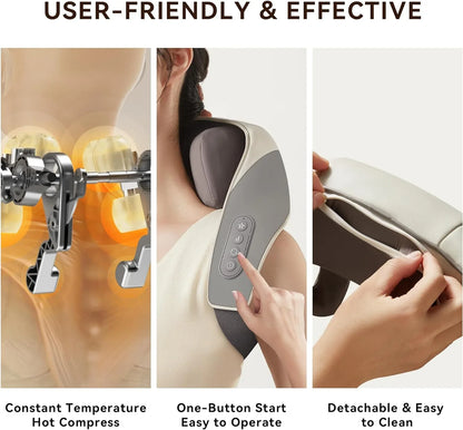 Neck Massager, Shoulder Neck Massager with Heat for Pain Relief