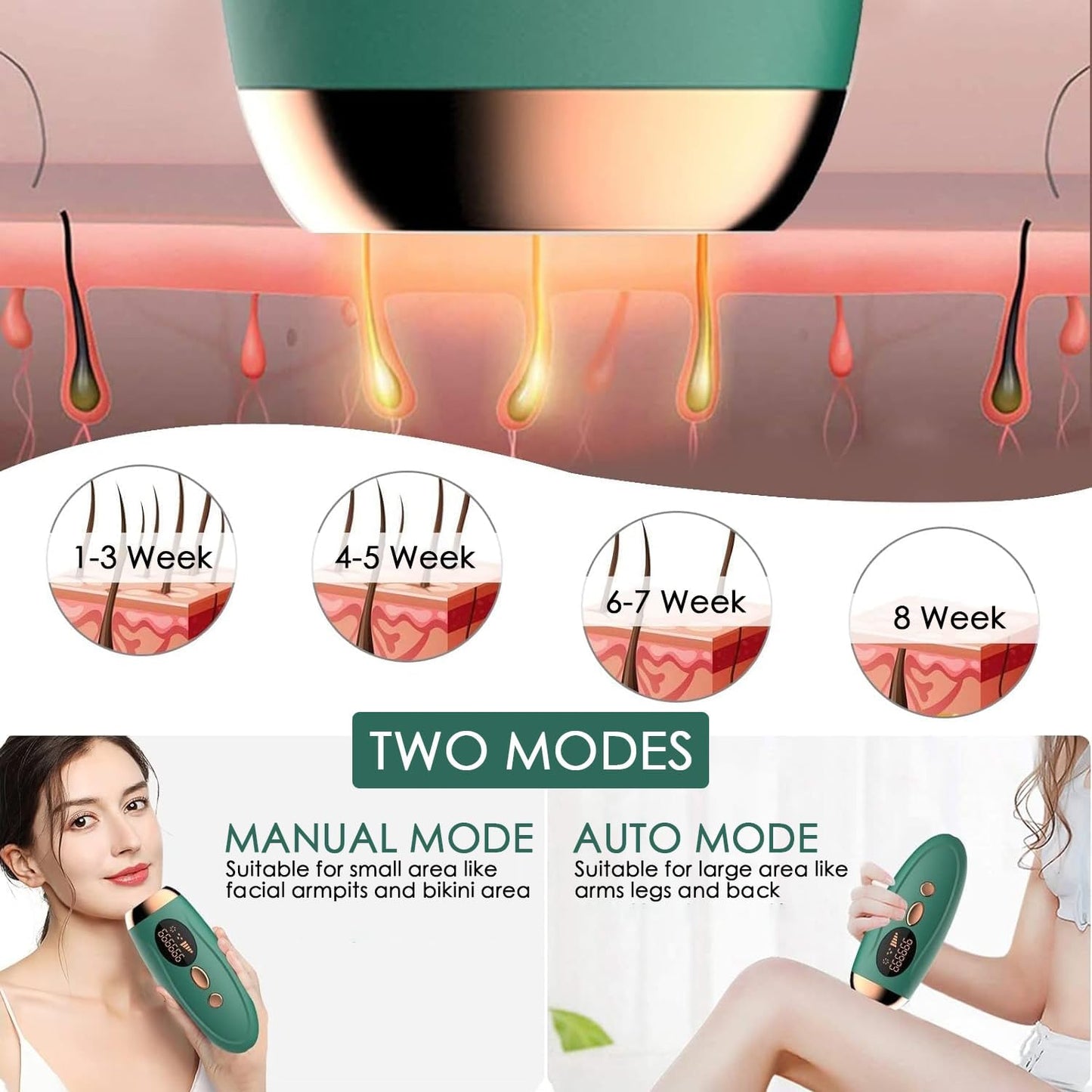 Laser hair removal device freezing point painless hair removal, unisex stimulation hair removal device