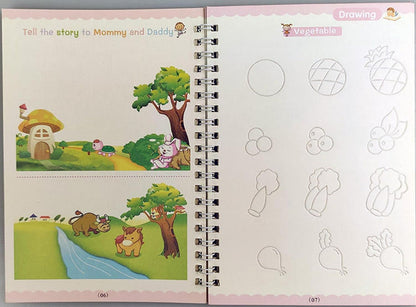 Magic Copybook for kids Reusable Handwriting Tracing Practice kit