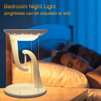 Night Light Wireless Charger Lamp,Ambient Light,LED Desk Lamp with Wireless Charger