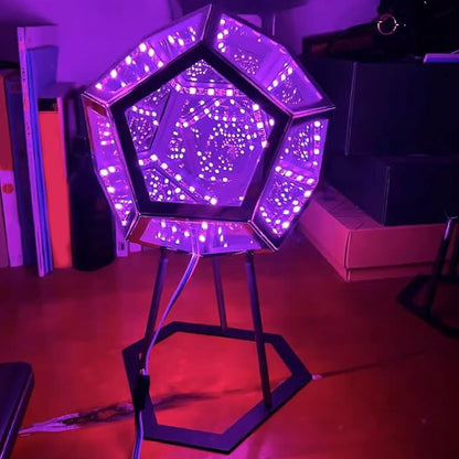 Infinity Dodecahedron Gaming Light, 3D Cube Art Light, Night Lights, Adjustable Colorful Ambient Lamp