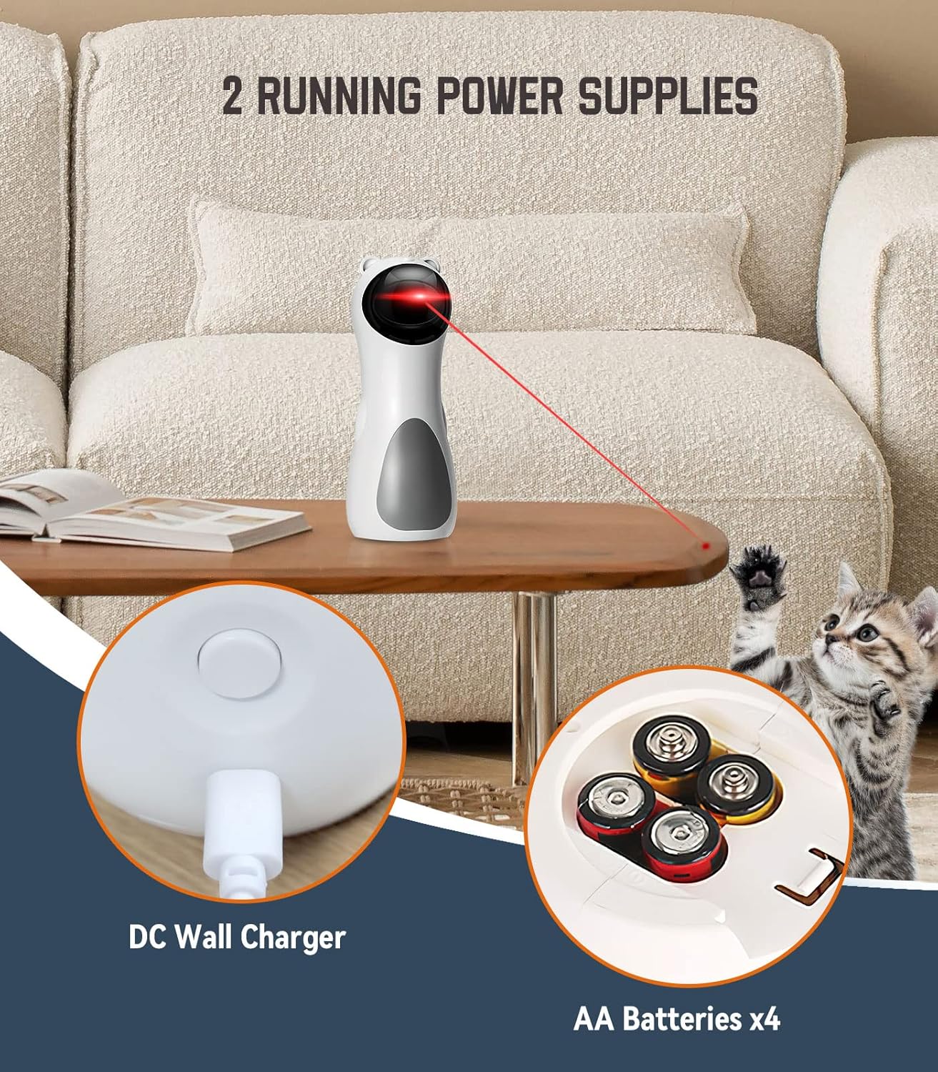 Automatic Cat Laser Toy, Interactive Electronic Cats/Dog Toys