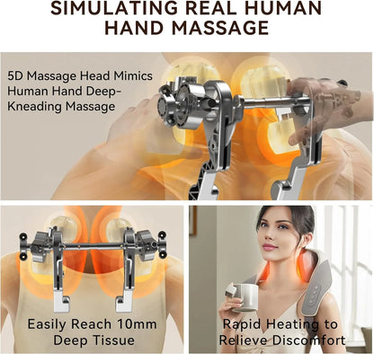 Neck Massager, Shoulder Neck Massager with Heat for Pain Relief